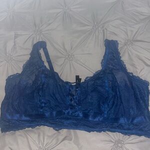 Torrid Deep Blue Lace Bralette